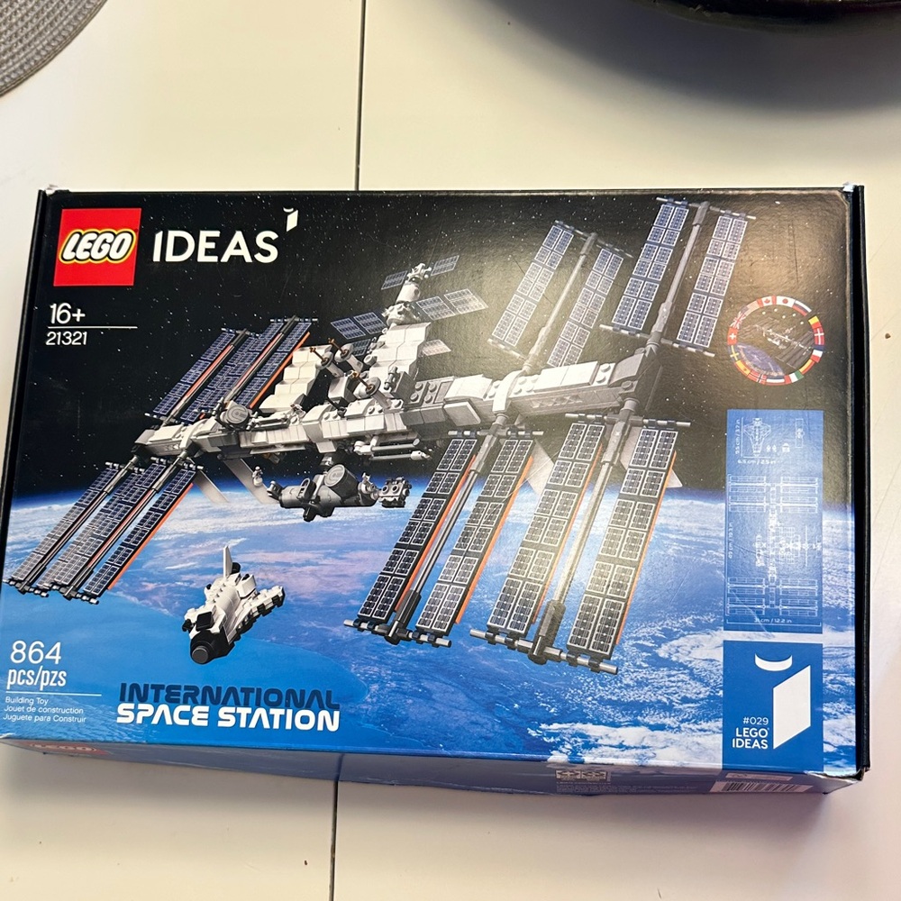 LEGO Ideas Space Station Set with Blue and White Accents